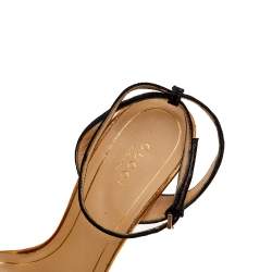 Gucci Multicolor Python Leather And Suede Ankle Strap Sandals Size 39