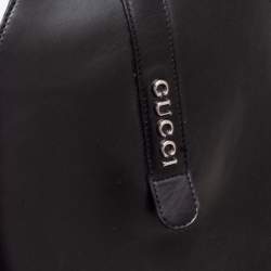 Pre Owned Gucci Black Leather Knee High Boots Size 40