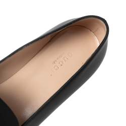 Pre Owned Gucci Black Leather Horsebit Loafers Size 39 