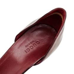 Pre Owned Gucci Red Patent Leather Buckle Embellished D'orsay Pumps Size 40