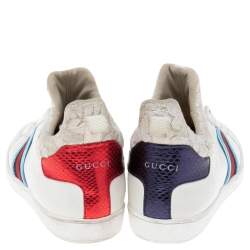 Gucci White Lace And Leather Ace Slip On High Top Sneakers Size 39