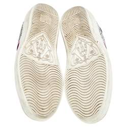Gucci Silver Glitter Ace Wed Low Top Sneakers Size 37