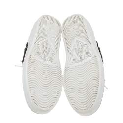 Gucci White Leather Ace Snake Embellished Low Top Sneakers Size 37.5