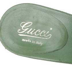 مملوكة مسبقًا Gucci Multicolor Floral Print Canvas Horsebit Embellished Slingback Sandals Size 41