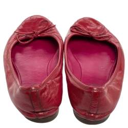 Gucci Magenta Patent Leather Soho Ballet Flats Size 35.5