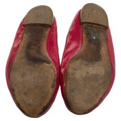 Gucci Magenta Patent Leather Soho Ballet Flats Size 35.5
