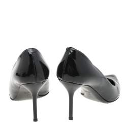 Gucci Black Patent Leather Pointed Toe Pumps Size 37