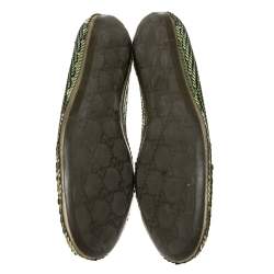 Gucci Green Sequin Ballet Flats Size 38.5