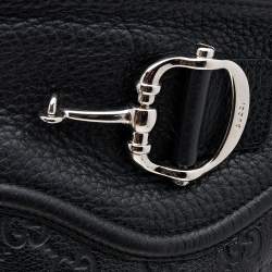 Pre Owned حذاء بوت طول ركبة غوتشي جلد غوتشيسيما أسود مقاس 38