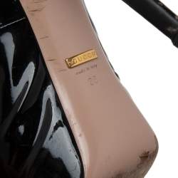 Gucci Black Patent Leather Peep-Toe Pumps Size 38 