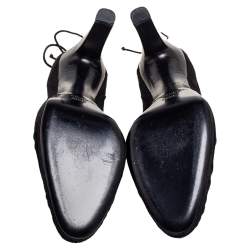 مملوكة مسبقًا حذاء بوت غوتشي ملتف حول الكاحل سويدي أسود مقاس 38.5