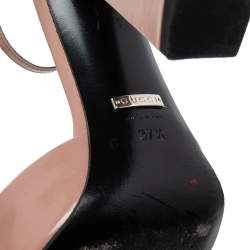 مملوكة مسبقًا صندل غوتشي جلد لامع وردي فاتح مزين هورسبيت سير كاحل مقاس 37.5