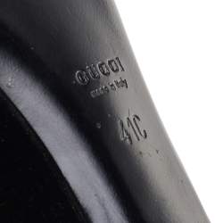 مملوكة مسبقًا Gucci Black Velvet And Satin Embellished Open Toe D'orsay Pumps Size 41