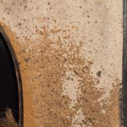 Pre Owned Gucci Black Leather Horsebit Princetown Horsebit Flat Mules Size 38