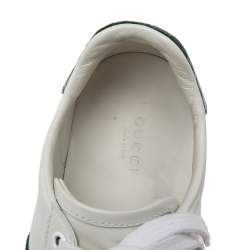 Pre Owned حذاء رياضي غوتشي أيس ويب جلد أبيض مقاس 37