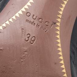 Pre Owned Gucci Black Guccissima Leather Horsebit Heel Pumps Size 39