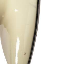 Pre Owned Gucci Cream Patent Leather Pointed Toe Ankle Boots Size 38