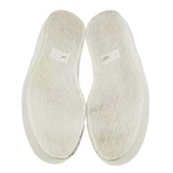 مملوكة مسبقًا Gucci Metallic Gold Foil Leather Slip On Sneakers Size 37