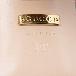 Pre Owned Gucci Brown/Beige GG Canvas And Suede Horsebit  Sandals  Size 38.5