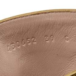 مملوكة مسبقًا حذاء رياضي غوتشي تيتان فرو منك وجلد ذهبي/فضي ميتاليك مرتفع من أعلى مقاس 39