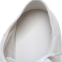 مملوكة مسبقًا Gucci White Leather Bee Web Ace Sneakers Size 37.5