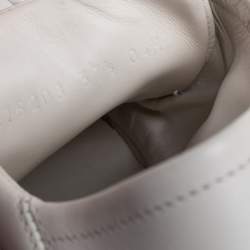 مملوكة مسبقًا Gucci White Leather Bee Web Ace Sneakers Size 37.5