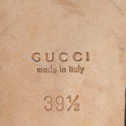 مملوكة مسبقًا Gucci Black Leather Horsebit Slingback  Sandals Size 39.5