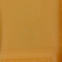 Pre Owned حذاء باليرينا فلات غوتشي إتريتات مطاط غوتشيسيما مستردة مقاس 38