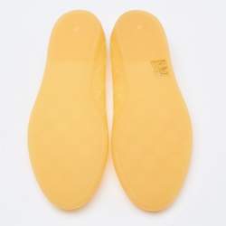 Pre Owned حذاء باليرينا فلات غوتشي إتريتات مطاط غوتشيسيما مستردة مقاس 38