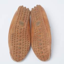 مملوكة مسبقًا حذاء لوفرز غوتشي ويب هورسبيت جلد بني فاتح مقاس 39