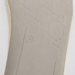 Pre Owned Gucci Brown Suede GG knee Length Boots Size 39