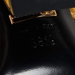 Pre Owned حذاء مولز غوتشي ويبي جلد ذهبي مبطن مقاس 36.5