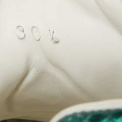 Pre Owned Gucci White Leather And Python Embossed Arrow Embellished Ace Low Top Sneakers Size 36.5