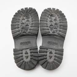 مملوكة مسبقًا صندل غوتشي مطاط أسود نعل سميك شعار جي جي مقاس 37