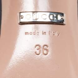 Gucci Black Patent Leather  Horsebit Slide Sandals Size 36