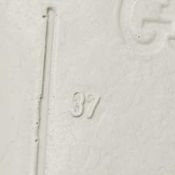 Pre Owned Gucci White Floral Embroidered Leather Ace Low Top Sneakers Size 36.5