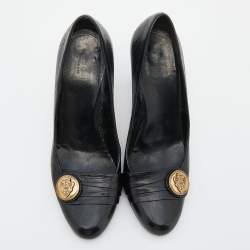 مملوكة مسبقًا Gucci Black Guccissima Leather Hysteria Pumps Size 39.5