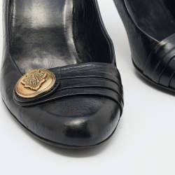 مملوكة مسبقًا Gucci Black Guccissima Leather Hysteria Pumps Size 39.5