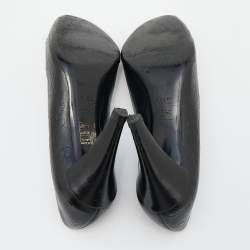 مملوكة مسبقًا Gucci Black Guccissima Leather Hysteria Pumps Size 39.5
