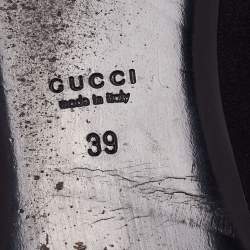 Gucci Black Suede Crystal Embellished Ballet Flats Size 39 