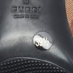 Pre Owned حذاء كعب عالي غوتشي كانفاس بيج / بني فيونكة  جي جي كريستال مقاس39.5 