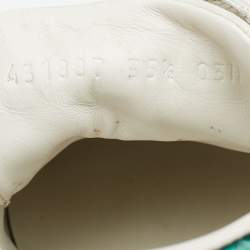 Gucci White Leather Studded Web Ace Sneakers Size 35.5