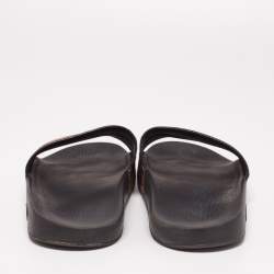 Pre Owned صندل سلايد فلات غوتشي كانفاس جي جي سوبريم مطبوع نقشة نمر متعدد الألوان مقاس 42