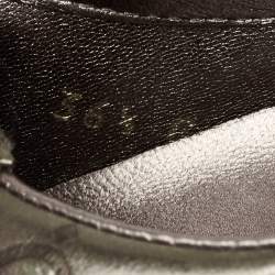 Gucci Metallic Bronze Guccissima Leather Low Top Sneakers Size 36.5