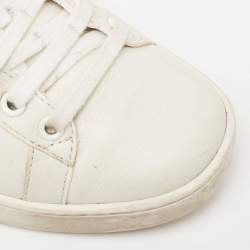 Gucci White Leather Embellished Snake Ace Low-Top Sneakers Size 37
