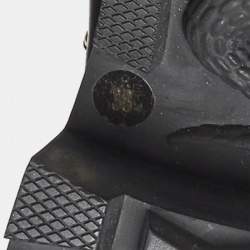 مملوكة مسبقًا Gucci Black Leather Sylvie Leather Lace Up Boots Size 38