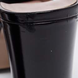 Pre Owned Gucci Black Patent Leather Claudie Ankle-Strap Sandals Size 40