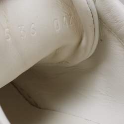 Pre Owned حذاء رياضي غوتشي ايس جلد أبيض مرصع كريستال رباط مقاس 36