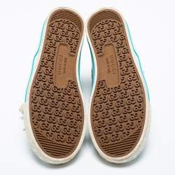 Gucci Blue GG Canvas Tennis High Top Sneakers Size 36.5