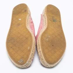 Pre Owned Gucci Pink Guccissima Leather Espadrille Flats Size 41